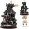 Dual Sided Incense Burner, Resin River Tower Backflow Incense Holder, Cool Aromatherapy Incense Fountain Smoke Mountain Waterfall with 120 Upgraded Incense Cones+30 Incense Sticks